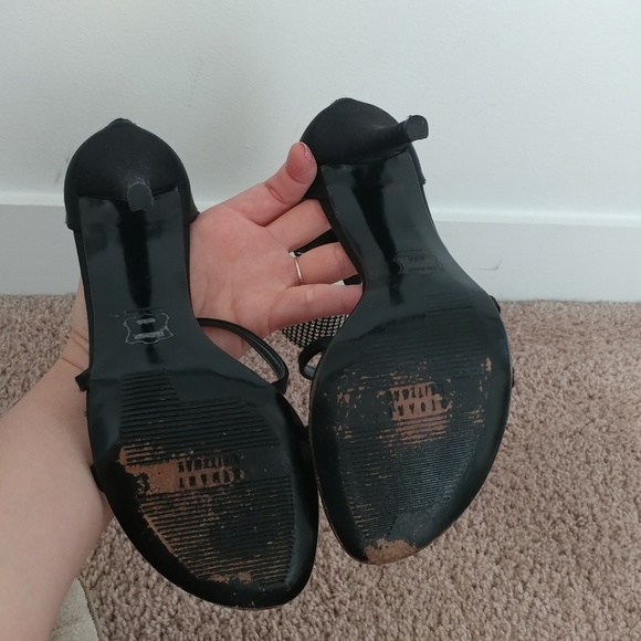 🔥StuartWeitzman Glam Leather & Satin Sandal Heels - Picture 5 of 7